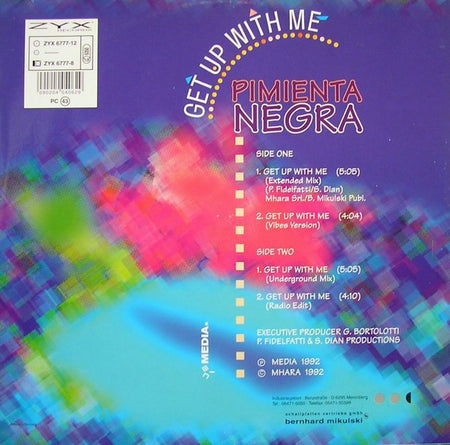 Pimienta Negra : Get Up With Me (12", Maxi)