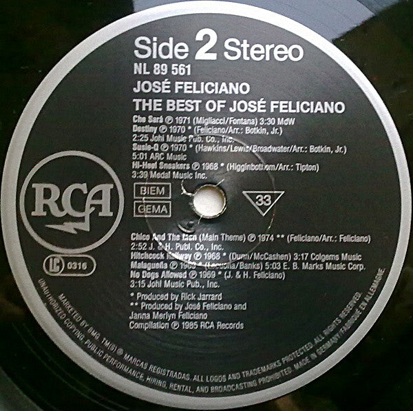 José Feliciano : The Best Of José Feliciano (LP, Comp)