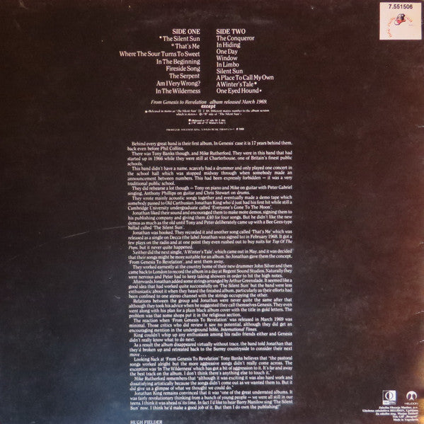 Genesis : Where The Sour Turns To Sweet (LP, Album, Mono, RE)