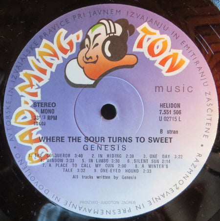 Genesis : Where The Sour Turns To Sweet (LP, Album, Mono, RE)