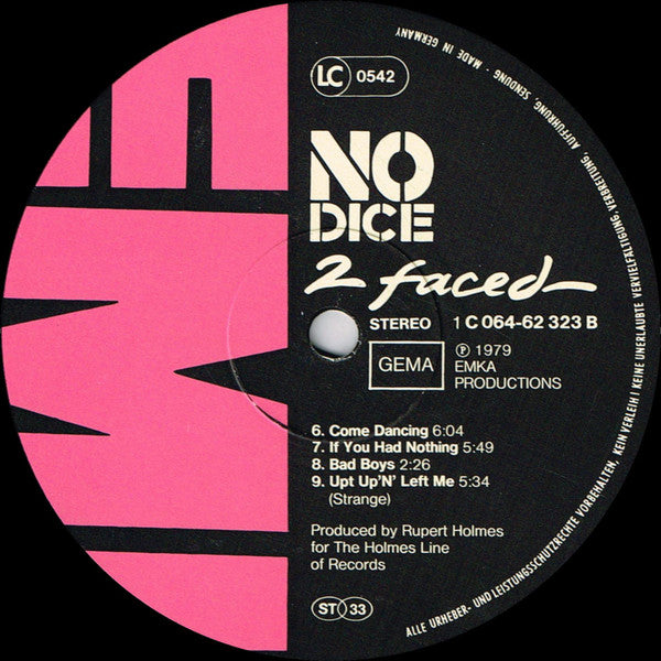No Dice : 2 Faced (LP, Album)