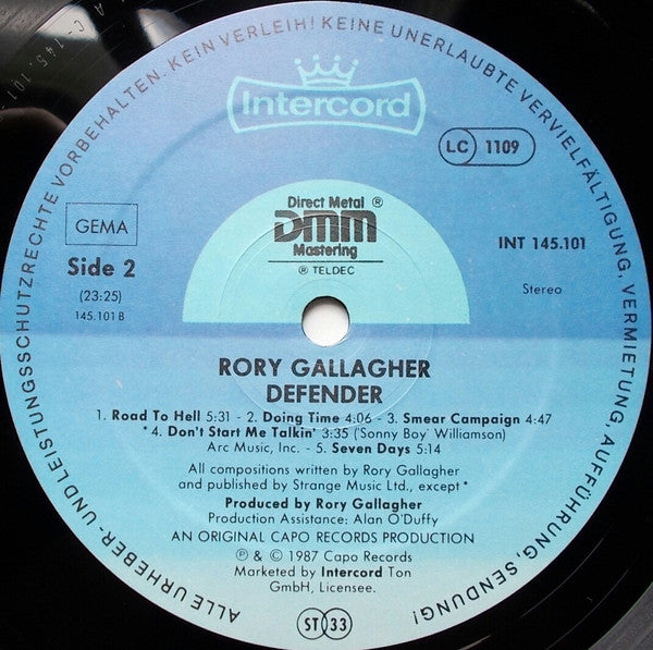Rory Gallagher : Defender (LP, Album + 7", Single)