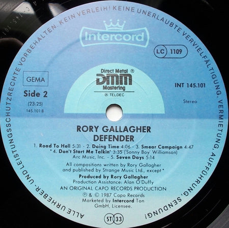 Rory Gallagher : Defender (LP, Album + 7", Single)