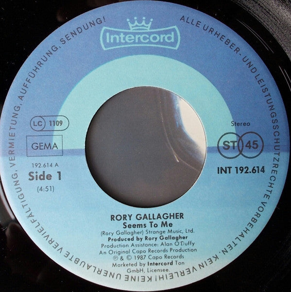Rory Gallagher : Defender (LP, Album + 7", Single)