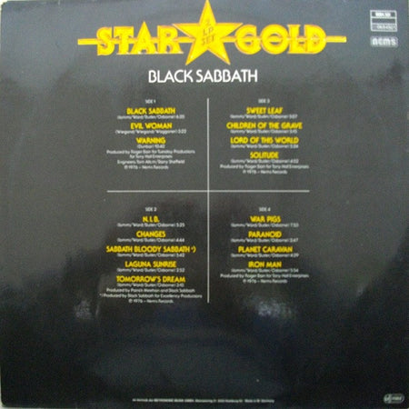 Black Sabbath : Star Gold (2xLP, Comp)