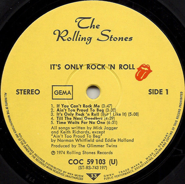 The Rolling Stones : It's Only Rock 'N Roll (LP, Album)
