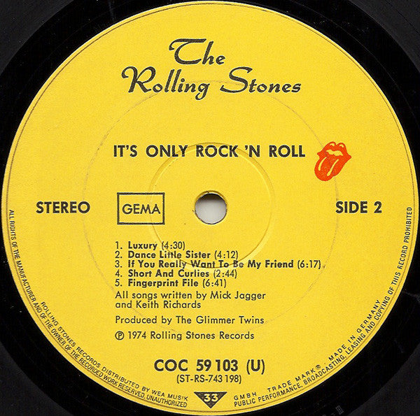 The Rolling Stones : It's Only Rock 'N Roll (LP, Album)