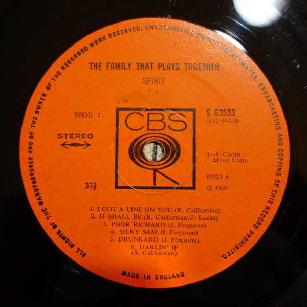 Spirit (8) : The Family That Plays Together (LP, Album, Two)