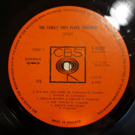 Spirit (8) : The Family That Plays Together (LP, Album, Two)