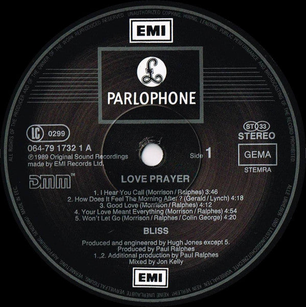 Bliss (10) : Loveprayer (LP, Album)
