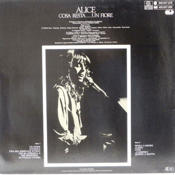 Alice (4) : Cosa Resta....Un Fiore (LP, Album)