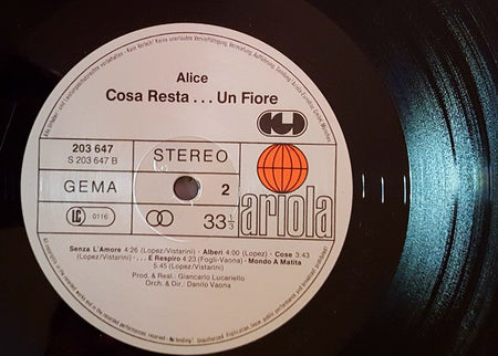 Alice (4) : Cosa Resta....Un Fiore (LP, Album)