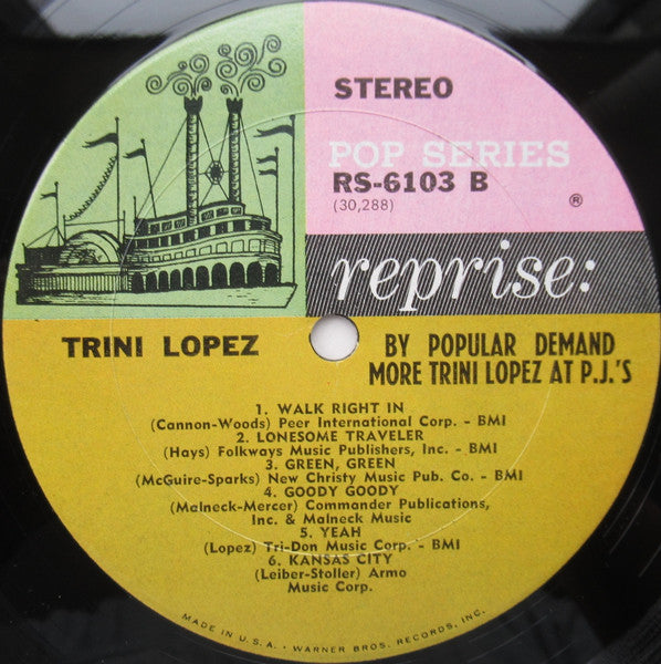 Trini Lopez : By Popular Demand More Trini Lopez At P.J.'s (LP, Album)
