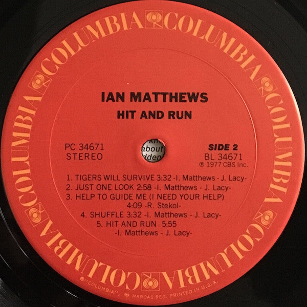 Iain Matthews : Hit And Run (LP, Album, San)