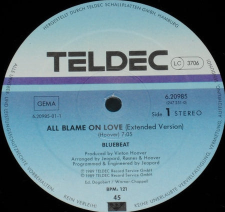 Bluebeat (3) : All Blame On Love (12", Maxi)