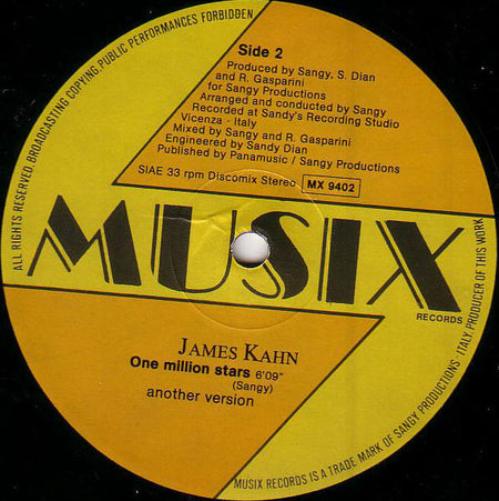 James Kahn : One Million Stars (12")