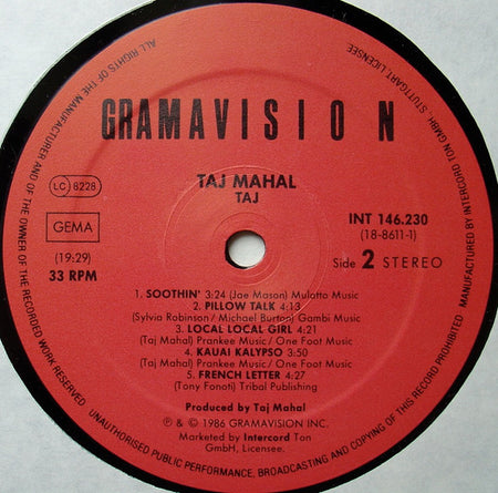 Taj Mahal : Taj (LP, Album)