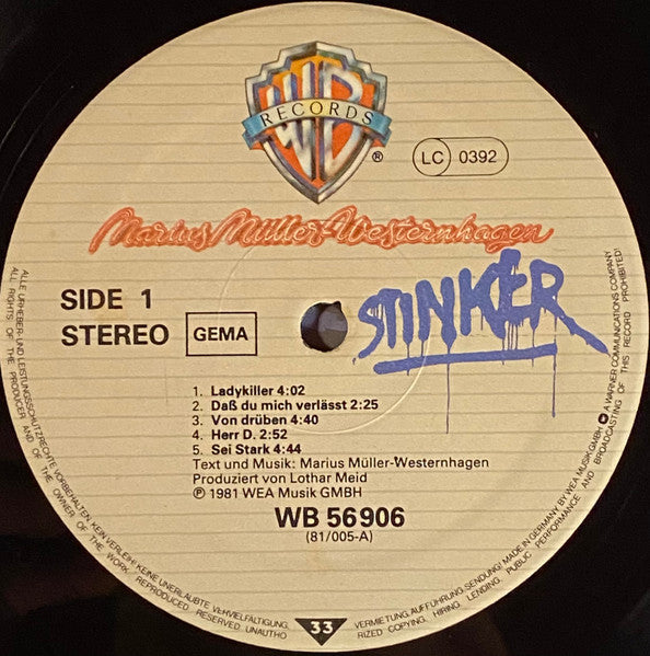Marius Müller-Westernhagen : Stinker (LP, Album)