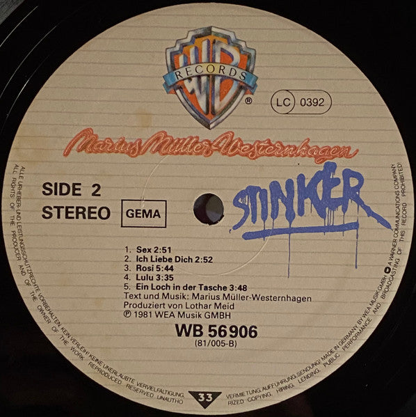 Marius Müller-Westernhagen : Stinker (LP, Album)