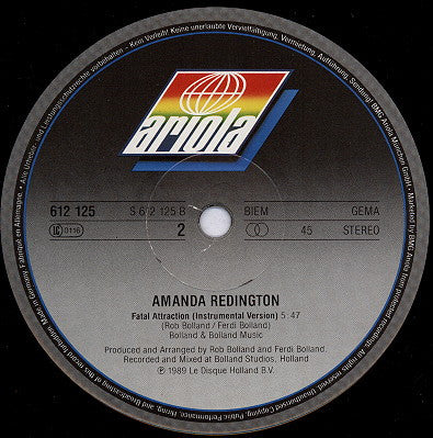 Amanda Redington : Fatal Attraction (12", Maxi)