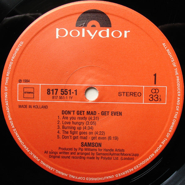Samson (3) : Don't Get Mad - Get Even (LP, Album)