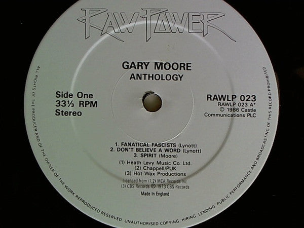 Gary Moore : Anthology (2xLP, Comp, Gat)