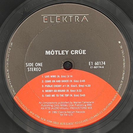 Mötley Crüe : Too Fast For Love (LP, Album, Club, Car)