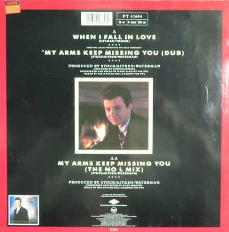 Rick Astley : When I Fall In Love / My Arms Keep Missing You (12", Maxi)
