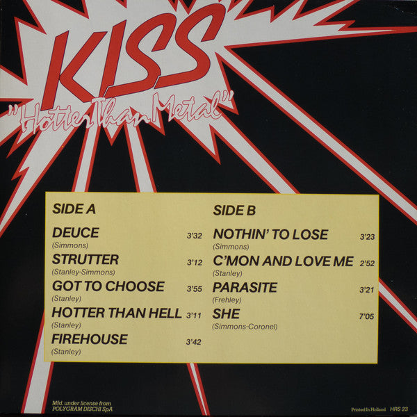Kiss : Hotter Than Metal (LP, RE)
