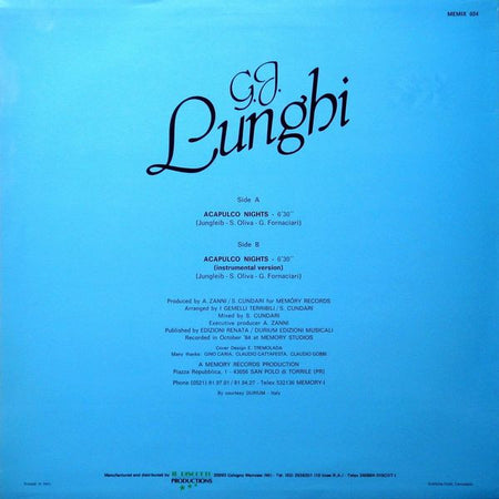 G.J. Lunghi : Acapulco Nights (12")