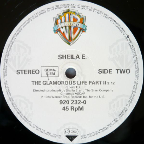 Sheila E. : The Glamorous Life (12", RE, Pos)