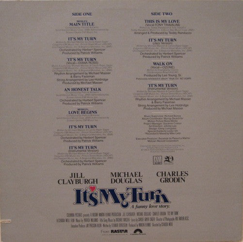 Various : Music From The Original Motion Picture Soundtrack "It's My Turn" (LP, Album)