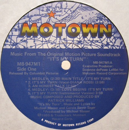 Various : Music From The Original Motion Picture Soundtrack "It's My Turn" (LP, Album)