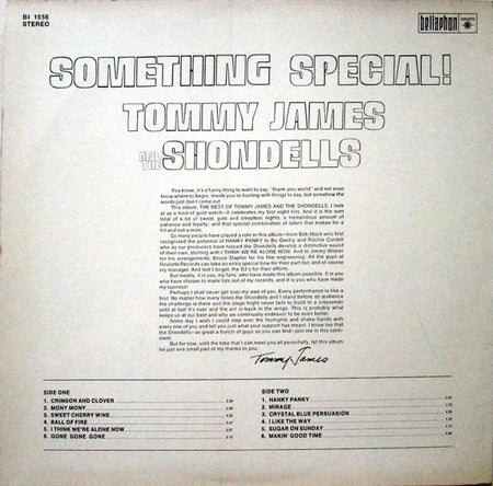 Tommy James & The Shondells : Something Special! The Best Of Tommy James And The Shondells (LP, Comp, RE)
