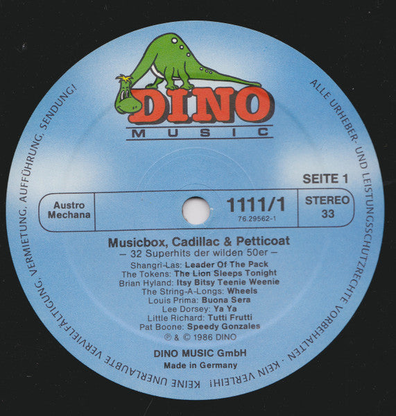 Various : Musicbox, Cadillac & Petticoat (2xLP, Comp)