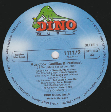 Various : Musicbox, Cadillac & Petticoat (2xLP, Comp)
