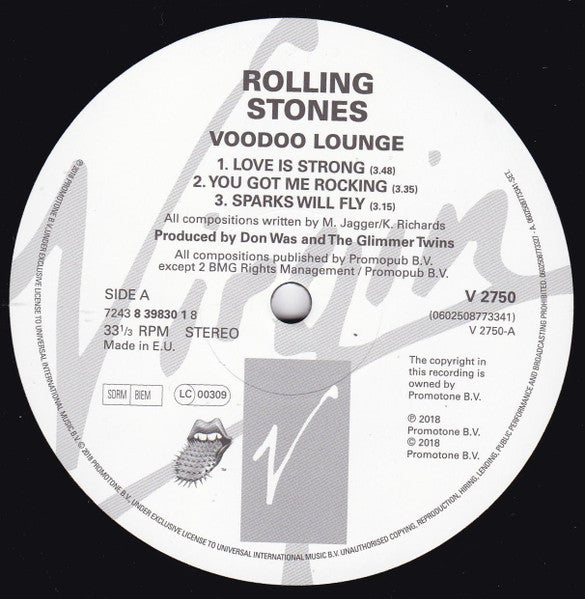 The Rolling Stones : Voodoo Lounge (2xLP, Album, RE, RM, 180)