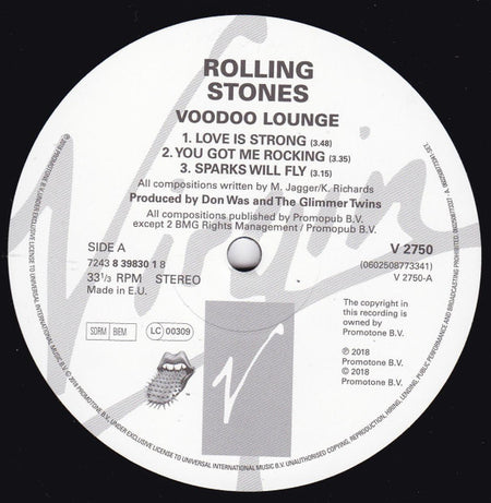 The Rolling Stones : Voodoo Lounge (2xLP, Album, RE, RM, 180)