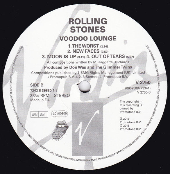 The Rolling Stones : Voodoo Lounge (2xLP, Album, RE, RM, 180)