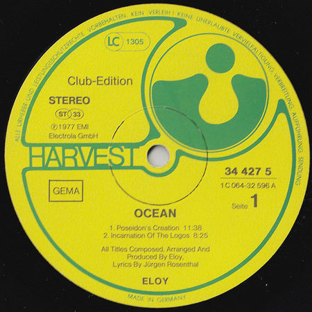 Eloy : Ocean (LP, Album, Club, Gat)