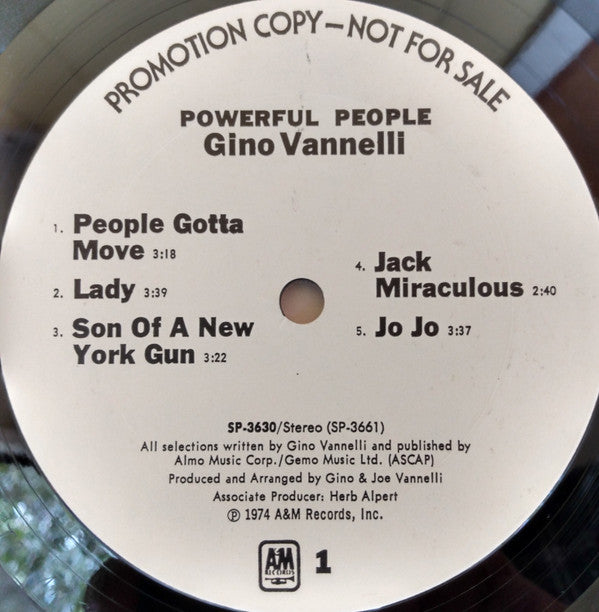 Gino Vannelli : Powerful People (LP, Album, Promo, Ter)
