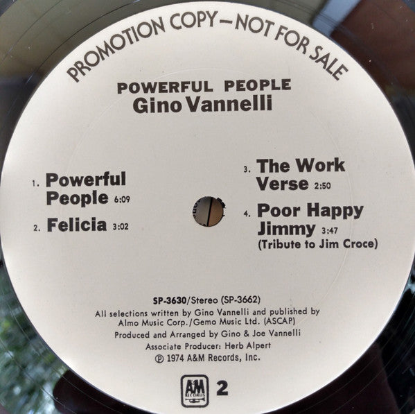 Gino Vannelli : Powerful People (LP, Album, Promo, Ter)