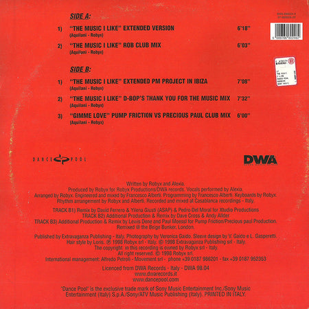 Alexia : The Music I Like (12")