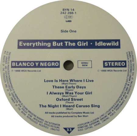Everything But The Girl : Idlewild (LP, Album)