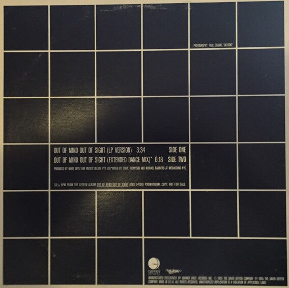 Models (2) : Out Of Mind Out Of Sight (12", Single, Promo)