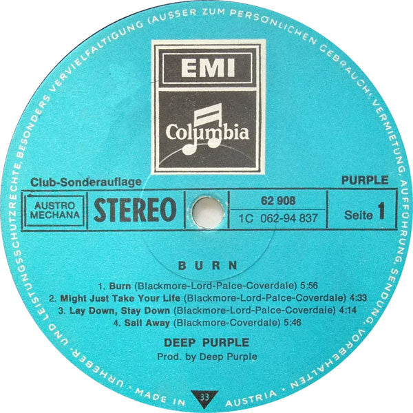 Deep Purple : Burn (LP, Album, Club)