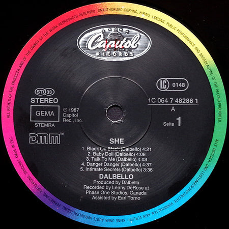 Lisa Dal Bello : She (LP, Album, DMM)