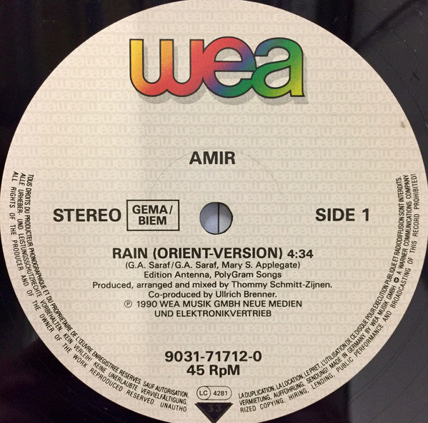 Amir (19) : Rain (12")