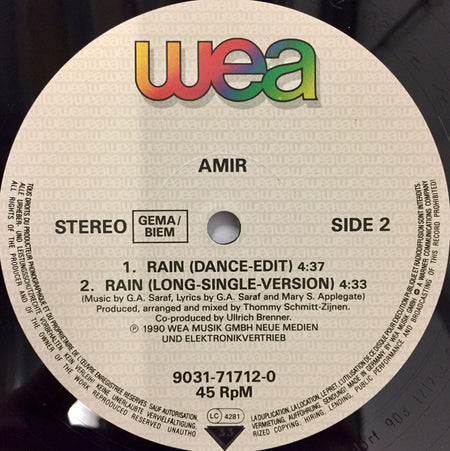 Amir (19) : Rain (12")