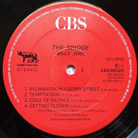 Billy Joel : The Bridge (LP, Album)